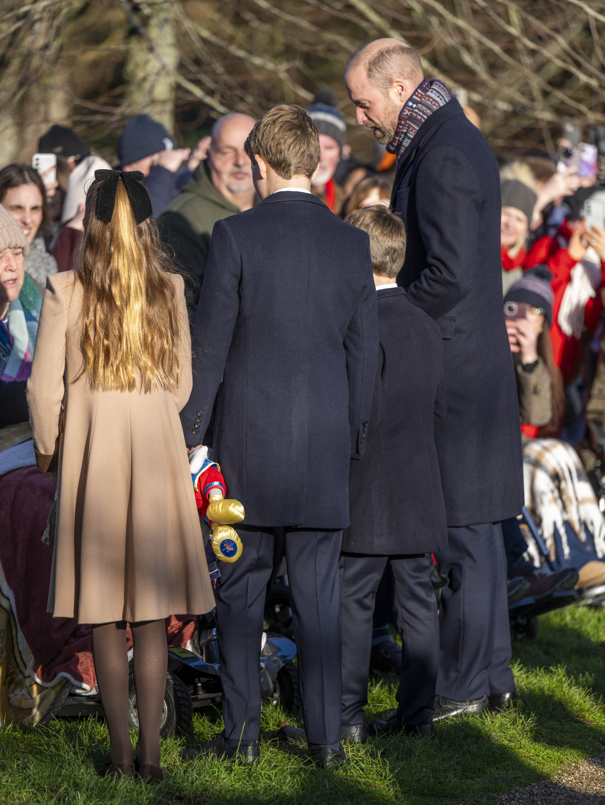 Prince William with his children on Christmas 