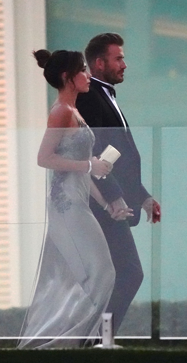 David and Victoria Beckham at Brooklyn's wedding
