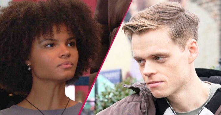 Composite image of Jasmine and Oscar on EastEnders (Credit: BBC/Composite: ED!)