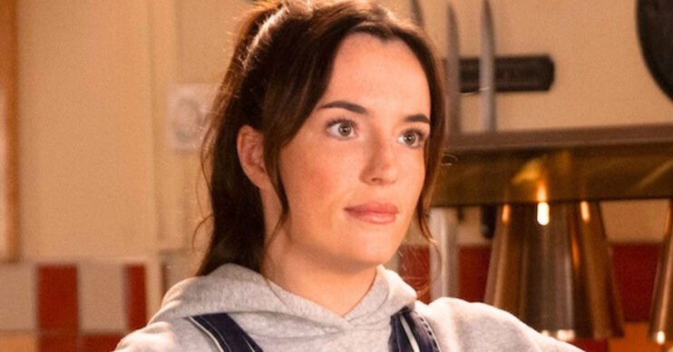 Coronation Street's Jodie smirking