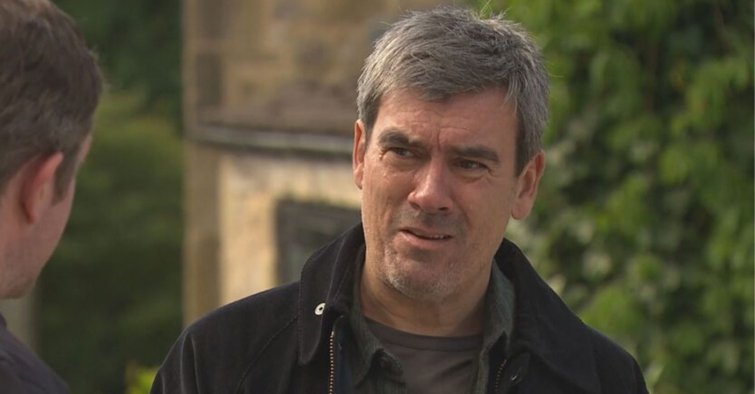 ED pic: Cain Dingle annoyed in Emmerdale