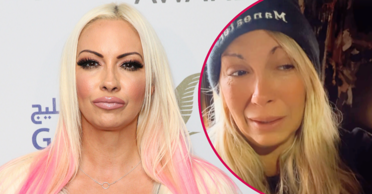 Jodie Marsh on the red carpet and crying
