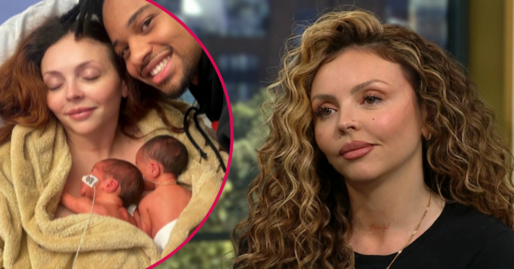 Jesy Nelson and Zion Foster with their twins