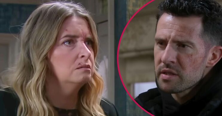 Charity and Ross split pic in Emmerdale (Credit: ITV/Comp ED!)