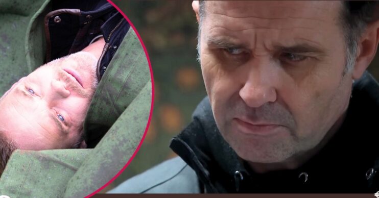 Ray and Graham in Emmerdale split shot (Credit: ITV/Comp ED!)