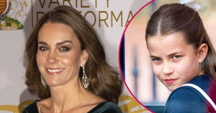 ED composite of Kate Middleton smiling with Princess Charlotte