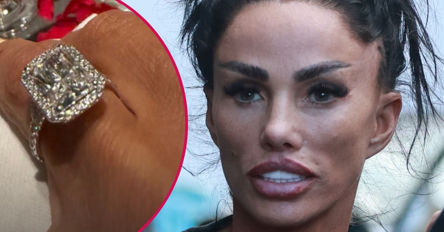 Katie Price engagement ring / Katie Price looking in front