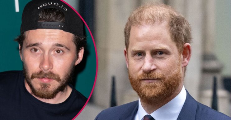 ED composite of Brooklyn Beckham and Prince Harry smiling