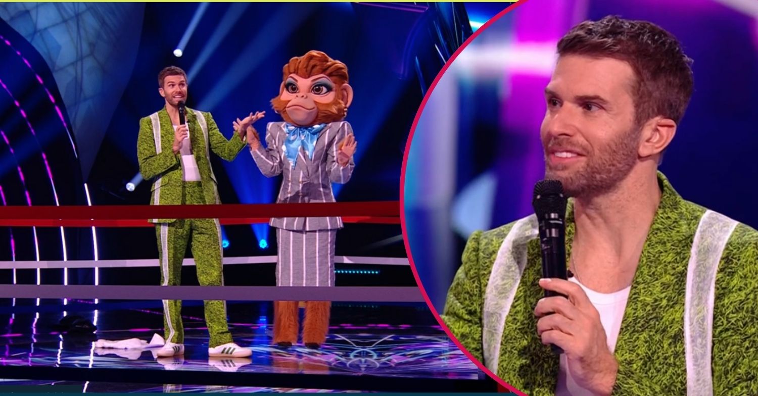 Joel Dommett's suit The Masked Singer