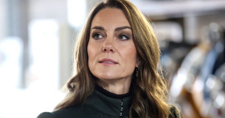 Princess Kate with a very serious expression