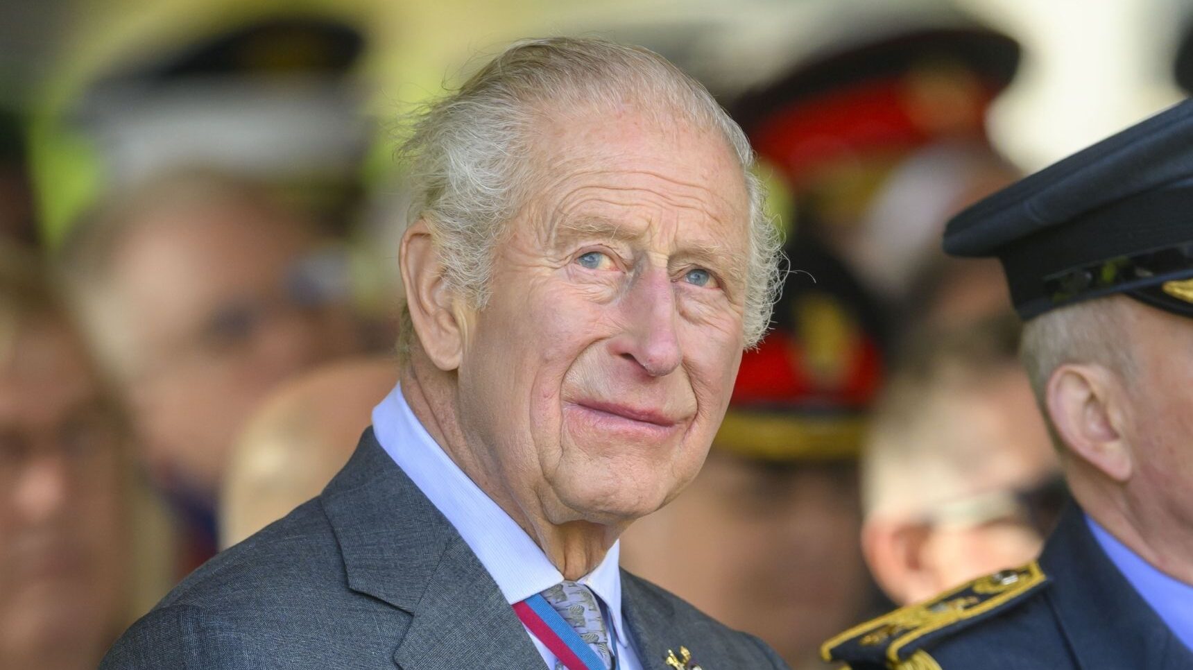 King Charles looking up