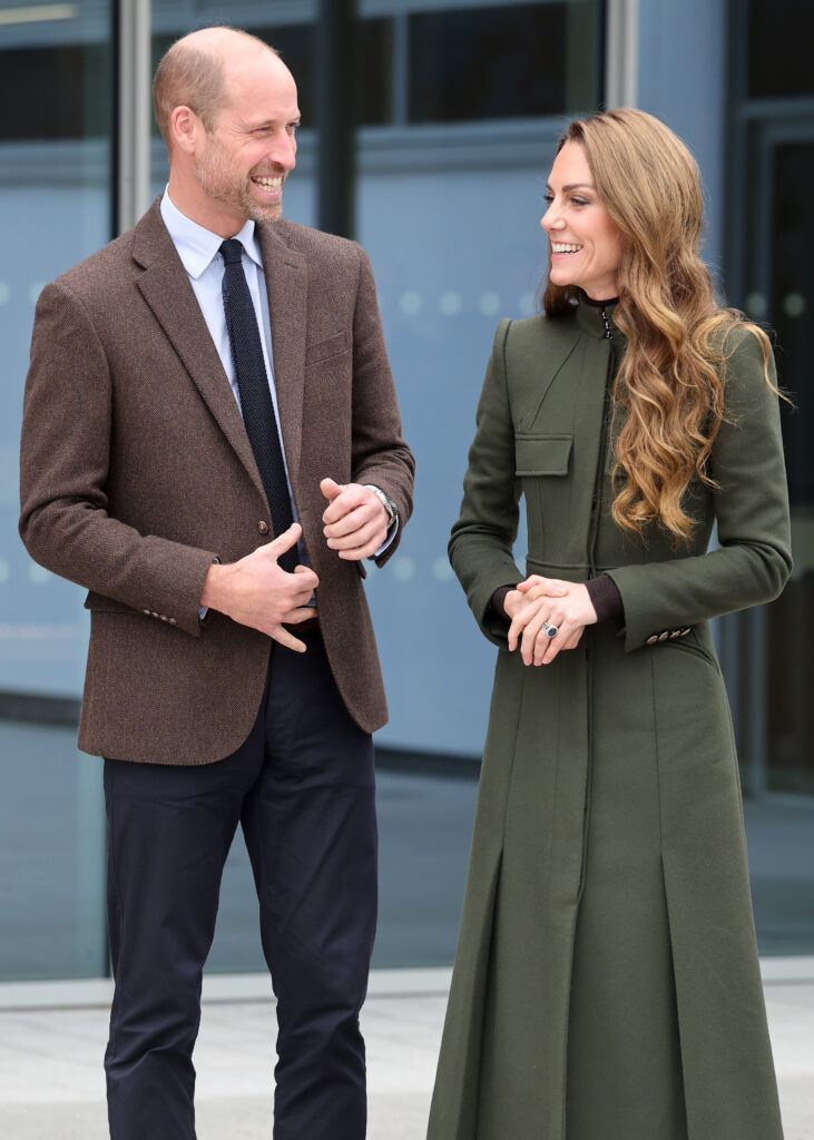 Prince William and Kate Middleton smile at each other