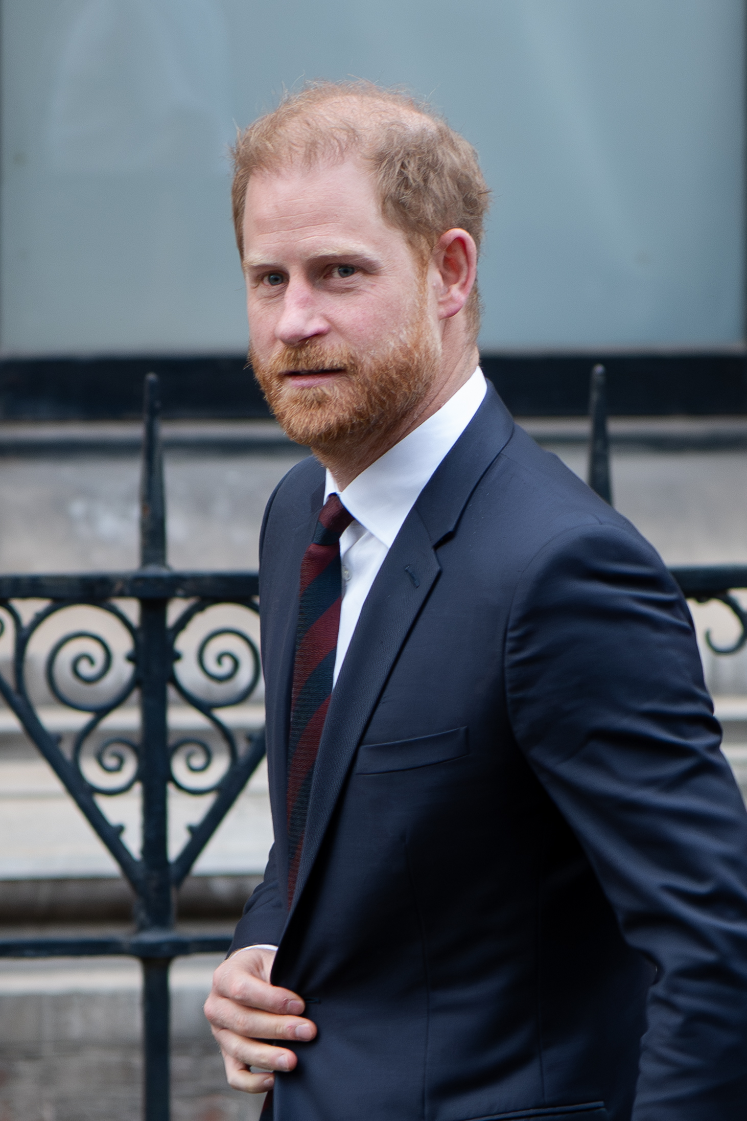 Prince Harry in navy suit