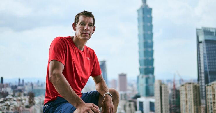 Alex Honnold in a promotional photo for Skyscraper Live