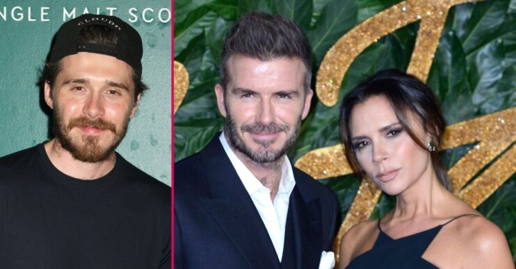 ED split pic: Brooklyn Beckham / David and Victoria Beckham