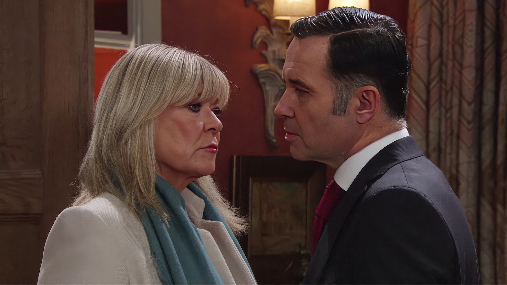 Kim and Graham stand off