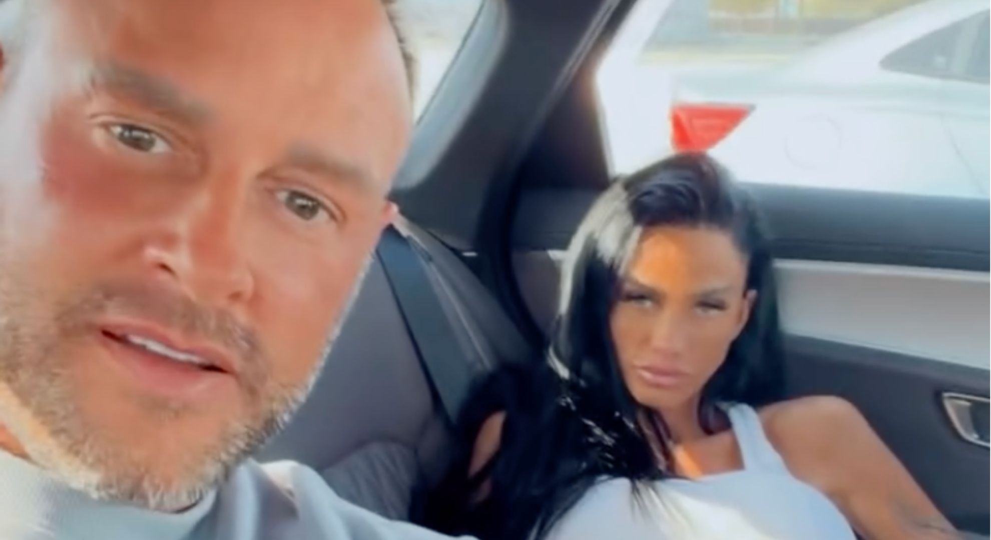 Katie and Lee in car
