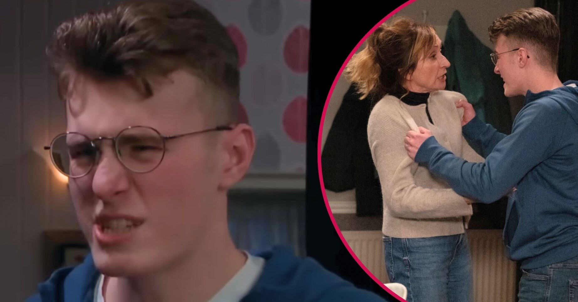 Angry Arthur and Laurel argue in Emmerdale (Credit: ITV/Comp ED!)