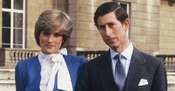 Princess Diana and King Charles in engagement photocall