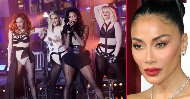 Pussycat Dolls performing / Nicole Scherzinger looking in front