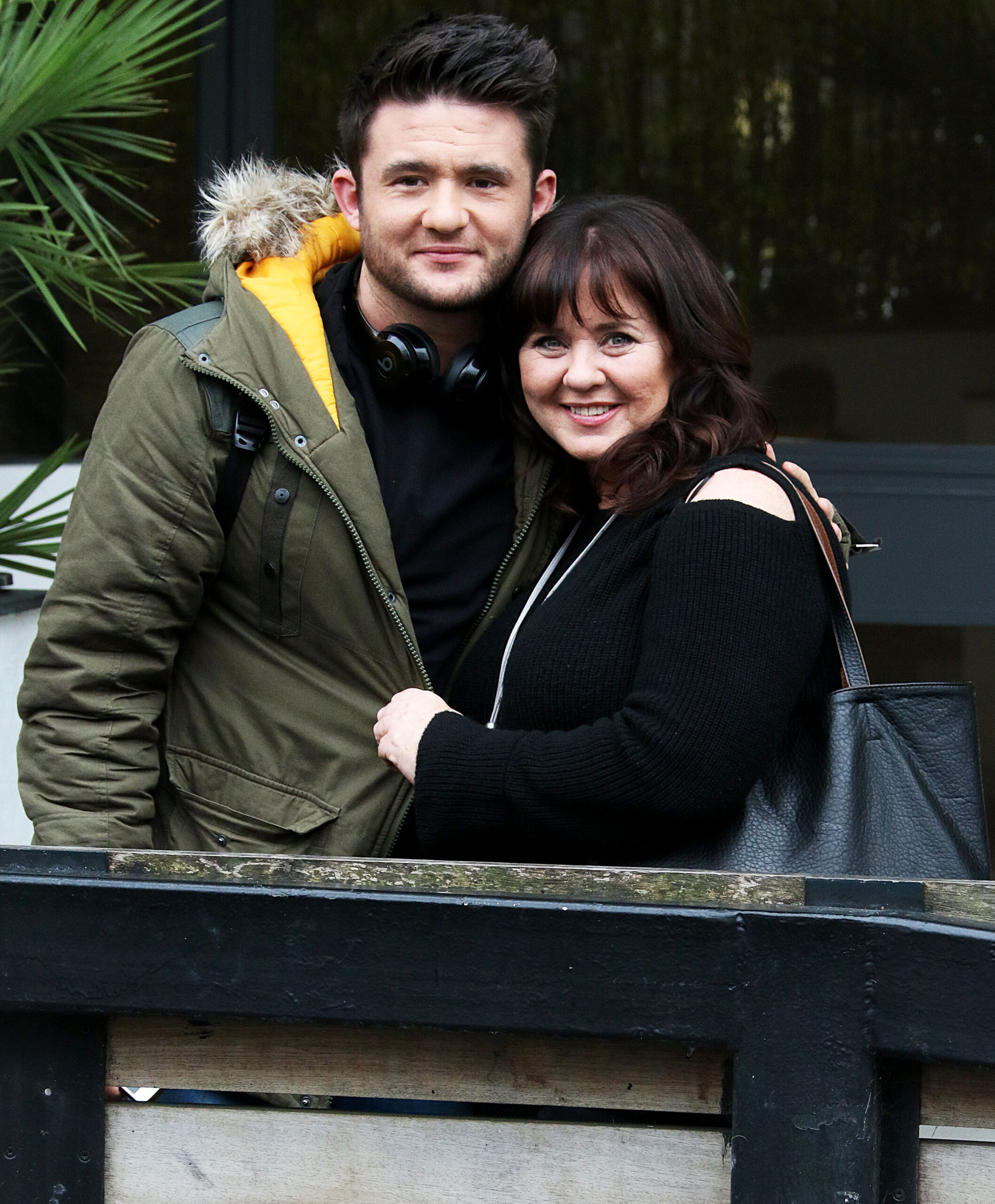 Coleen Nolan and Shane Nolan hugging