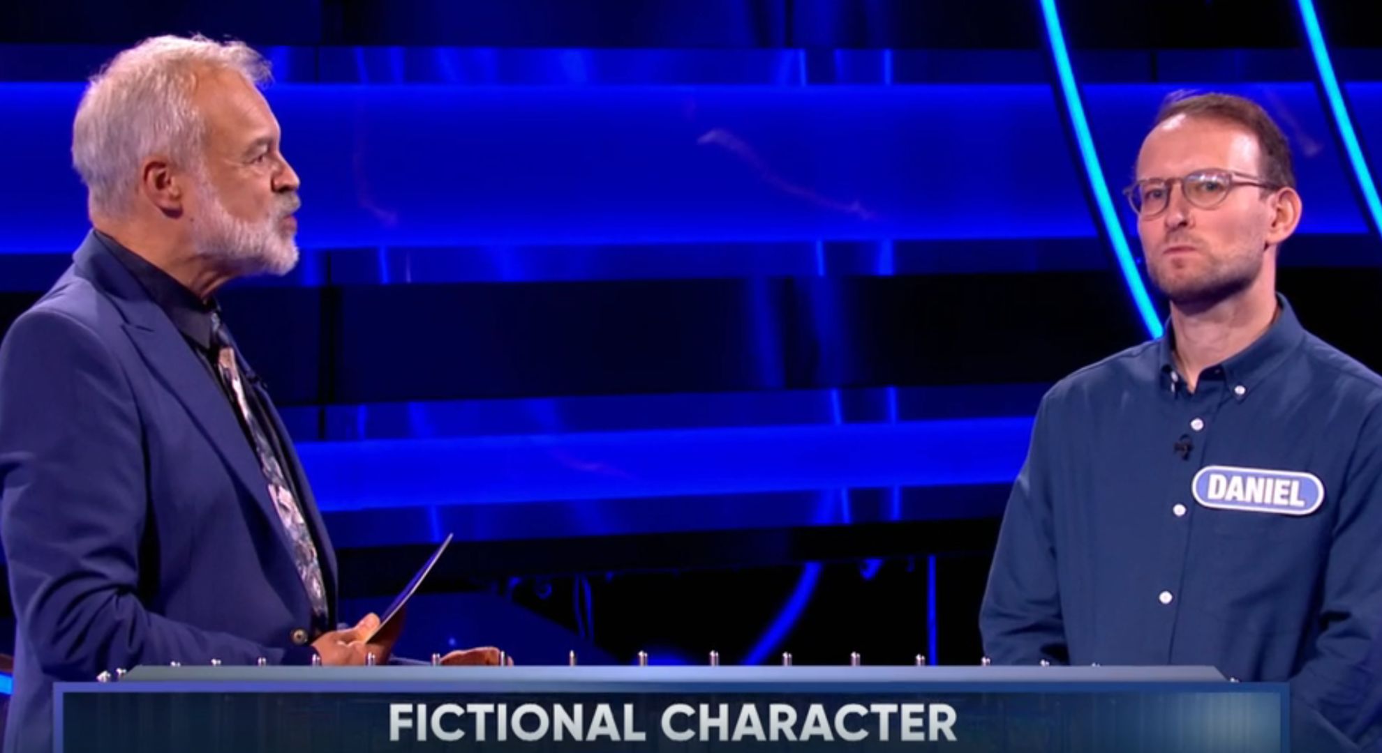 Graham Norton and Daniel on Wheel of Fortune 