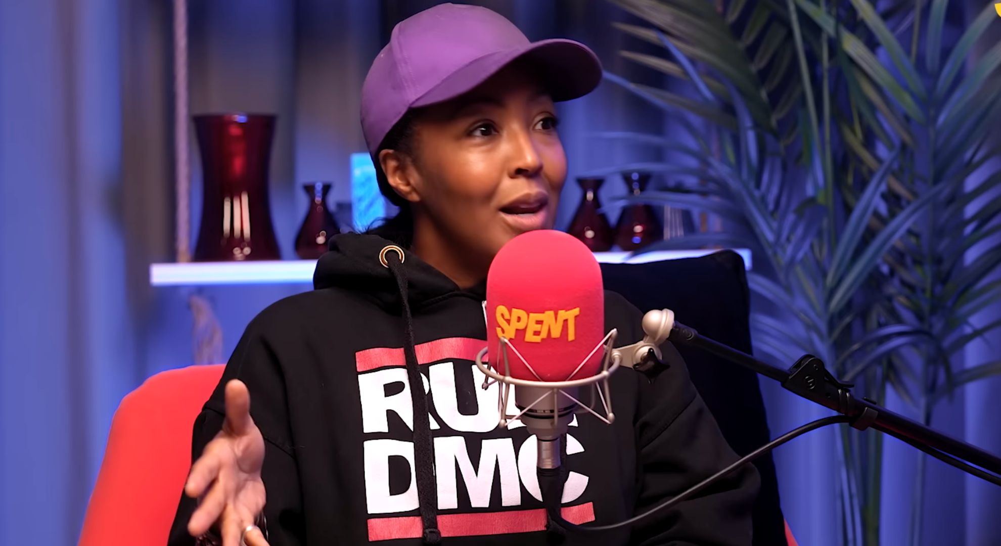 Angellica Bell on a podcast 