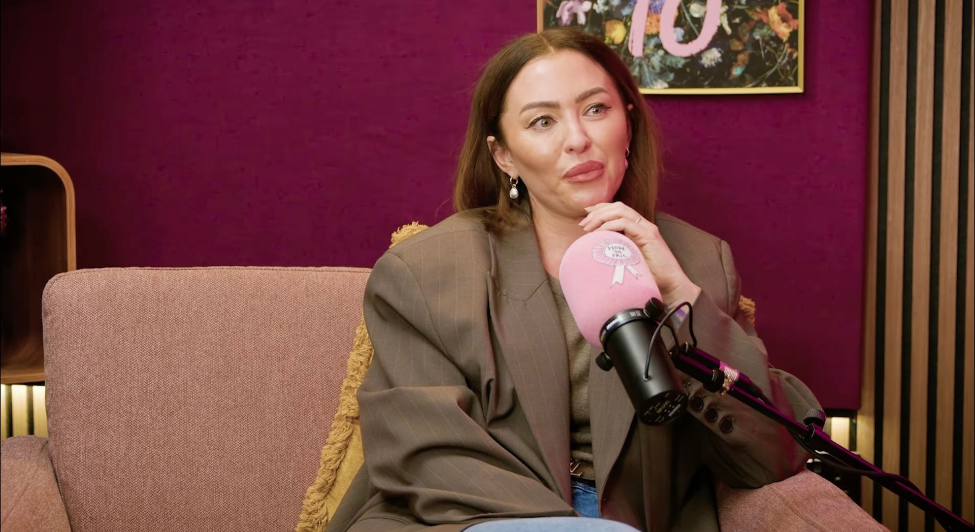 Natasha Hamilton talking on a podcast