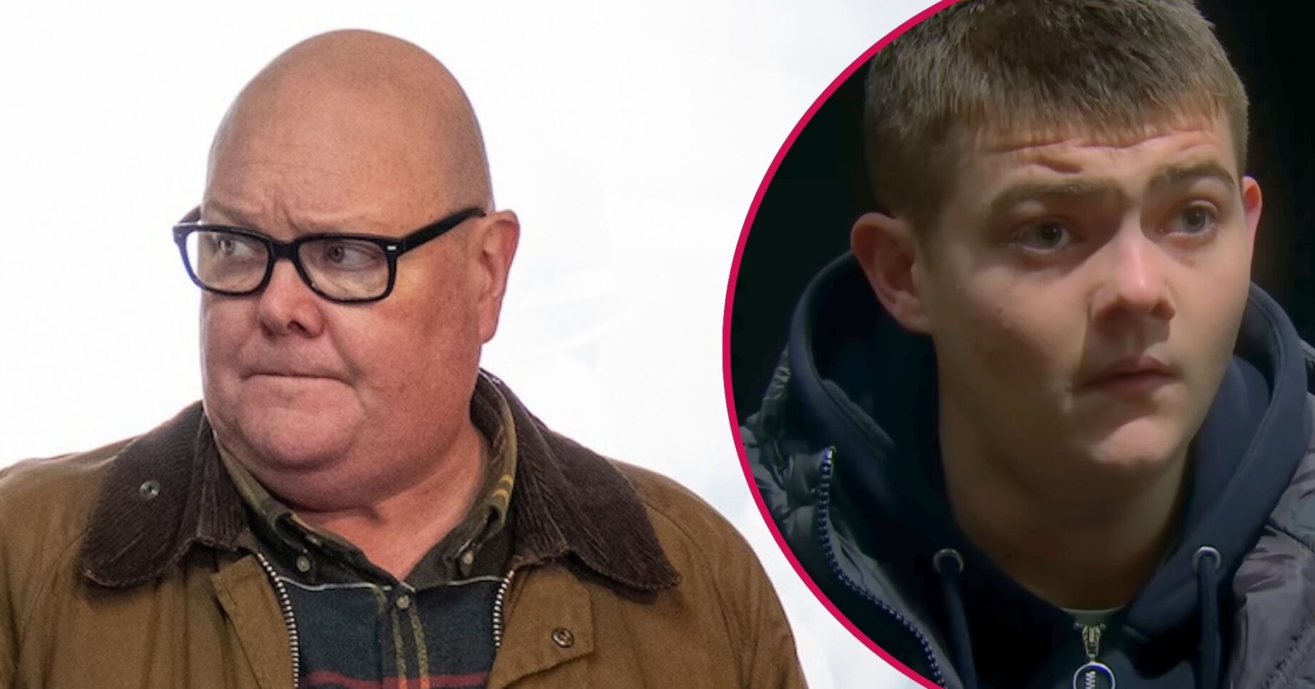 Paddy and Dylan in Emmerdale split pic (Credit: ITV/Comp ED!)