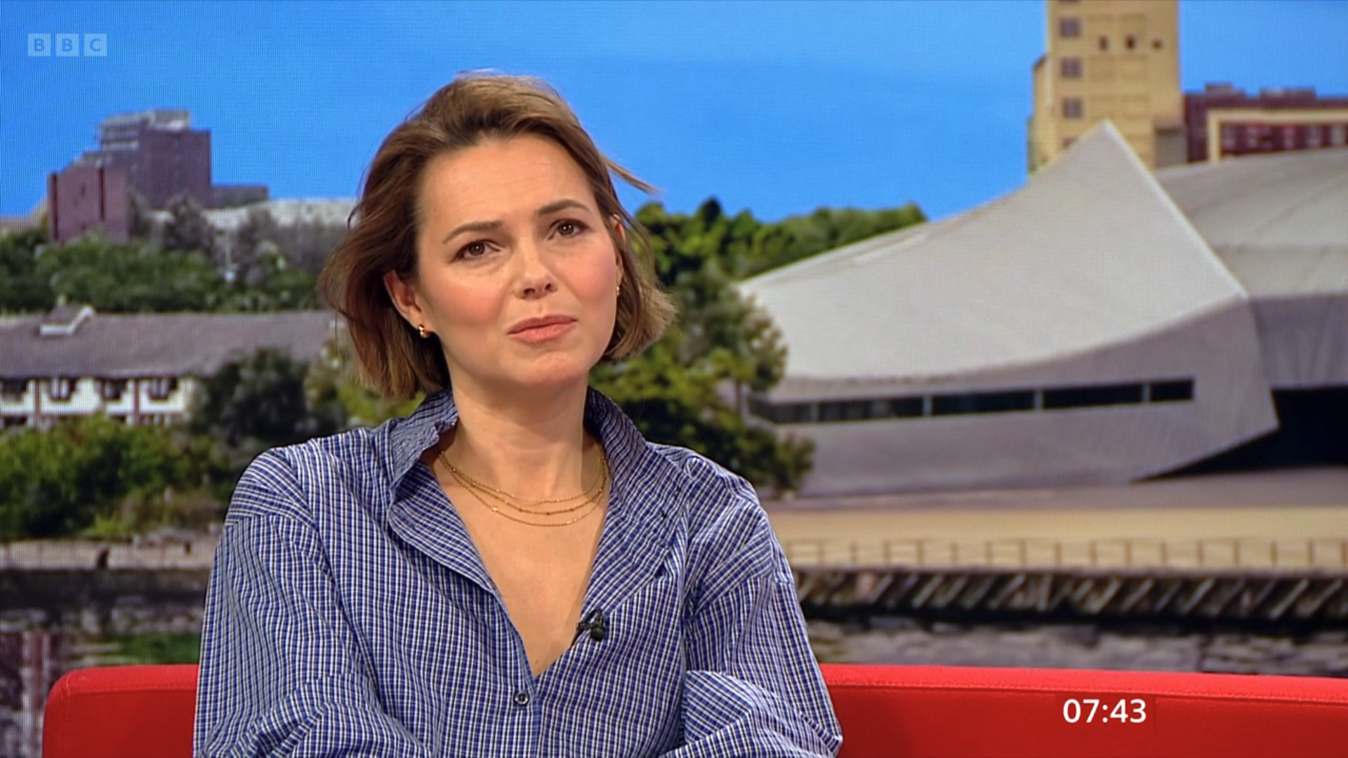 Kara Tointon speaking on BBC Breakfast