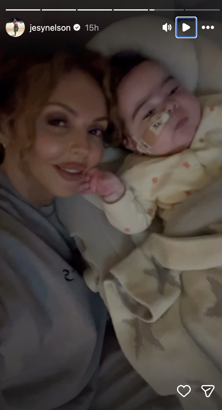 Jesy Nelson with her baby 
