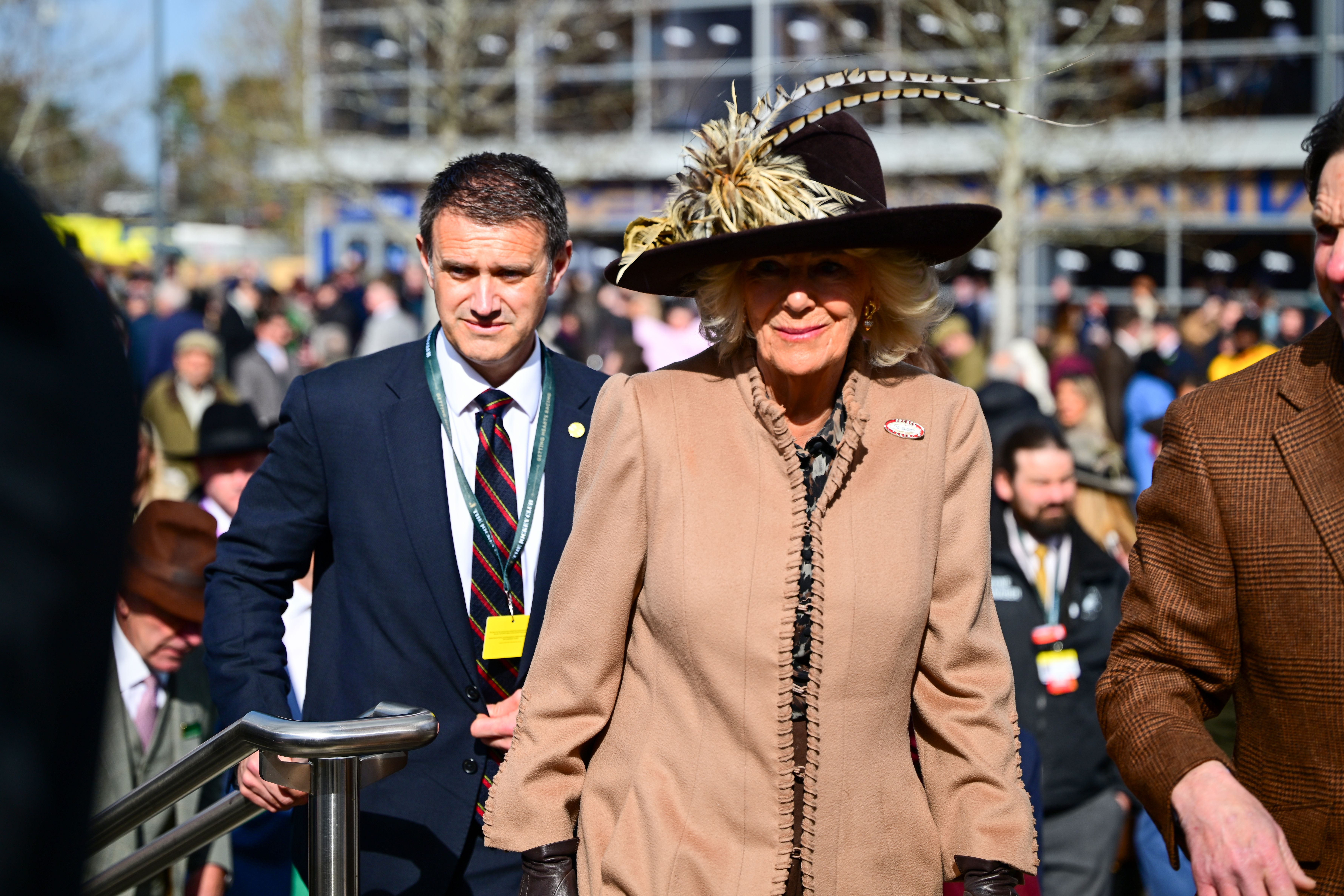 Queen Camilla at Cheltenham Festival today