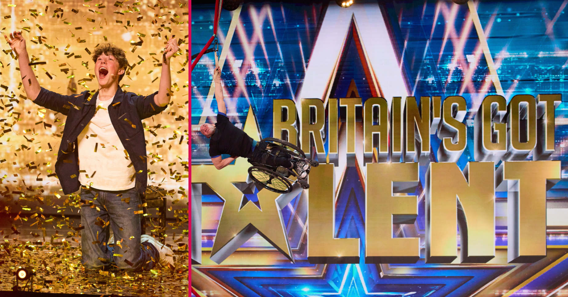 Two images from Britain's Got Talent