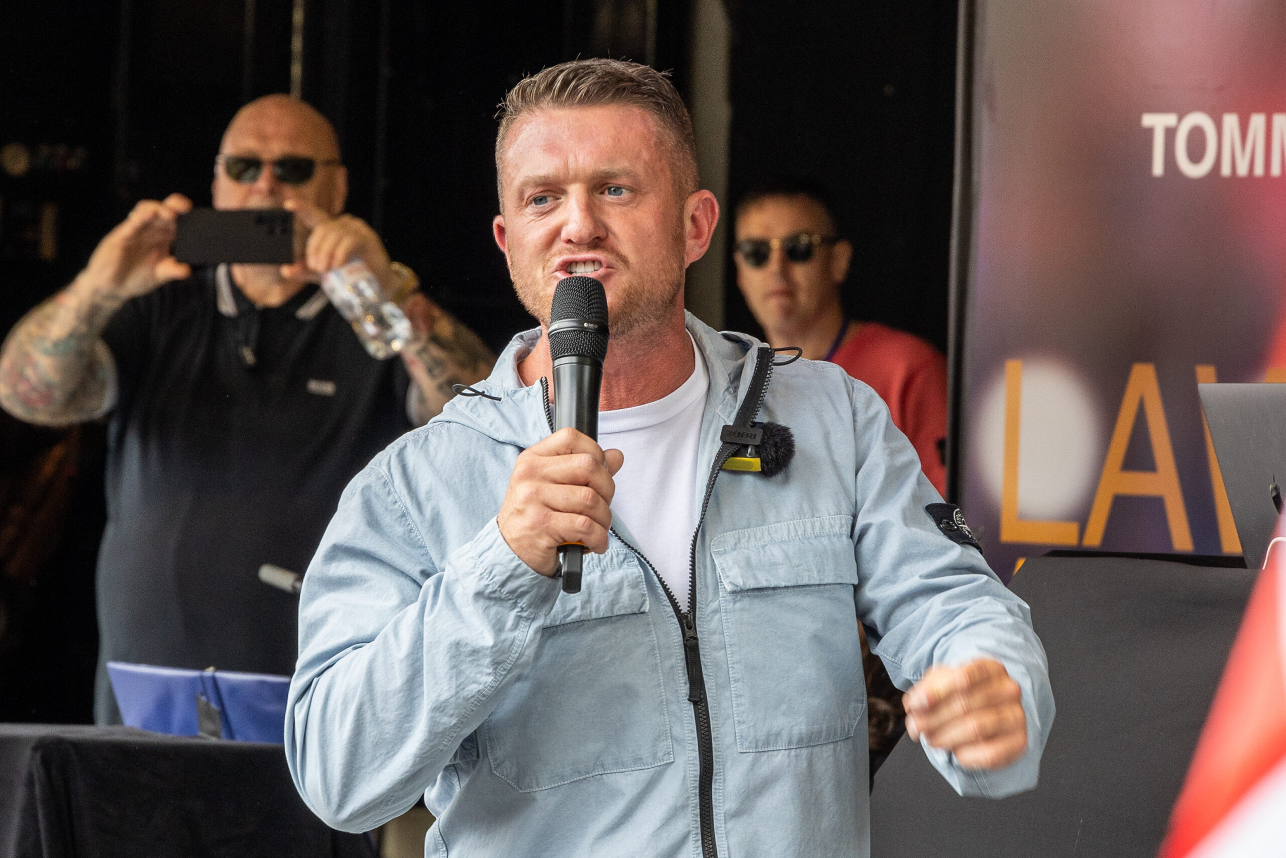 Tommy Robinson speaking