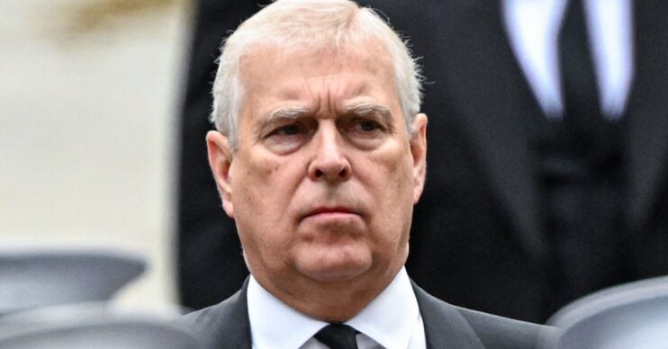 Andrew Mountbatten-Windsor frowning