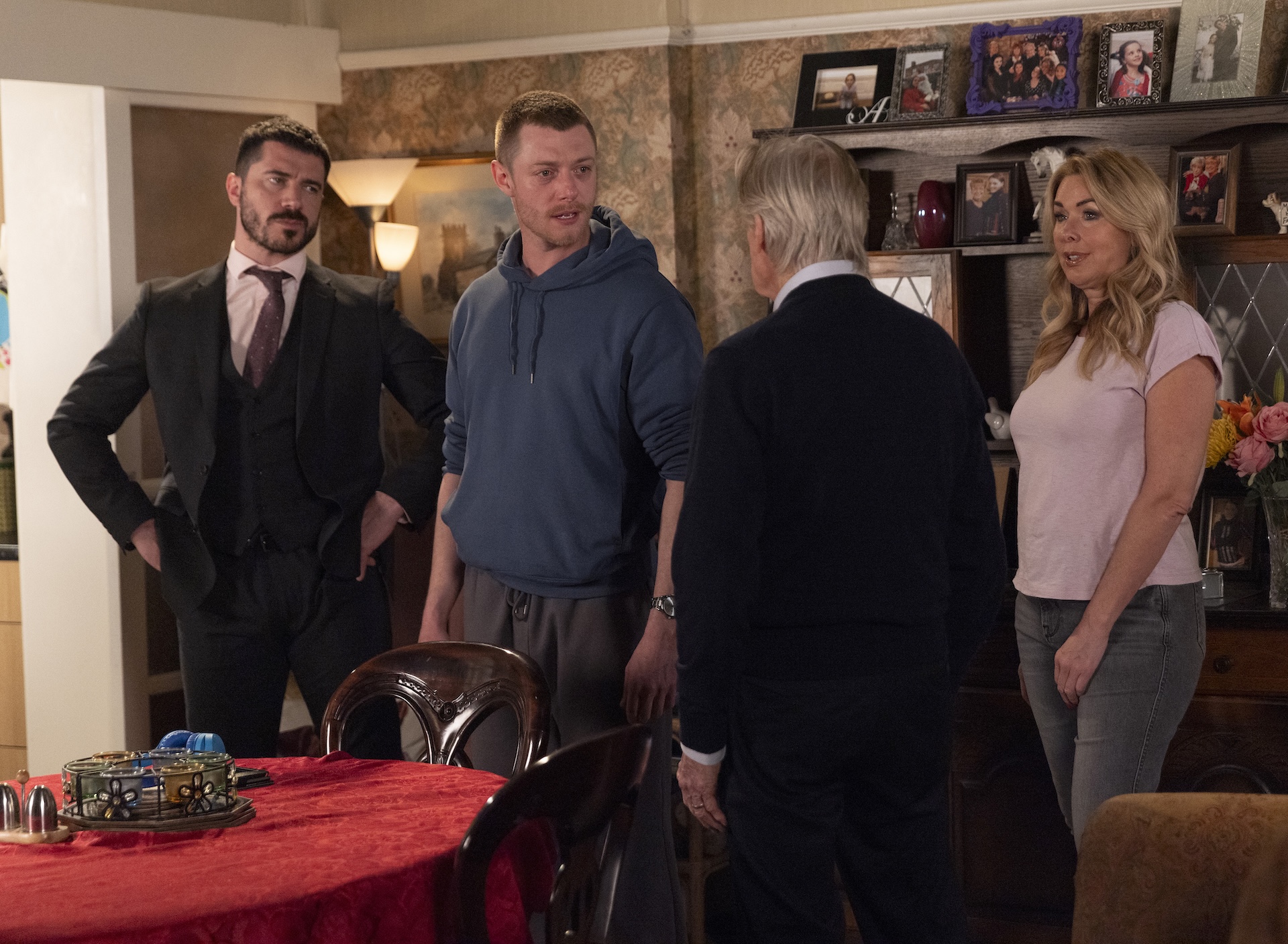 The Barlows rowing in Coronation Street