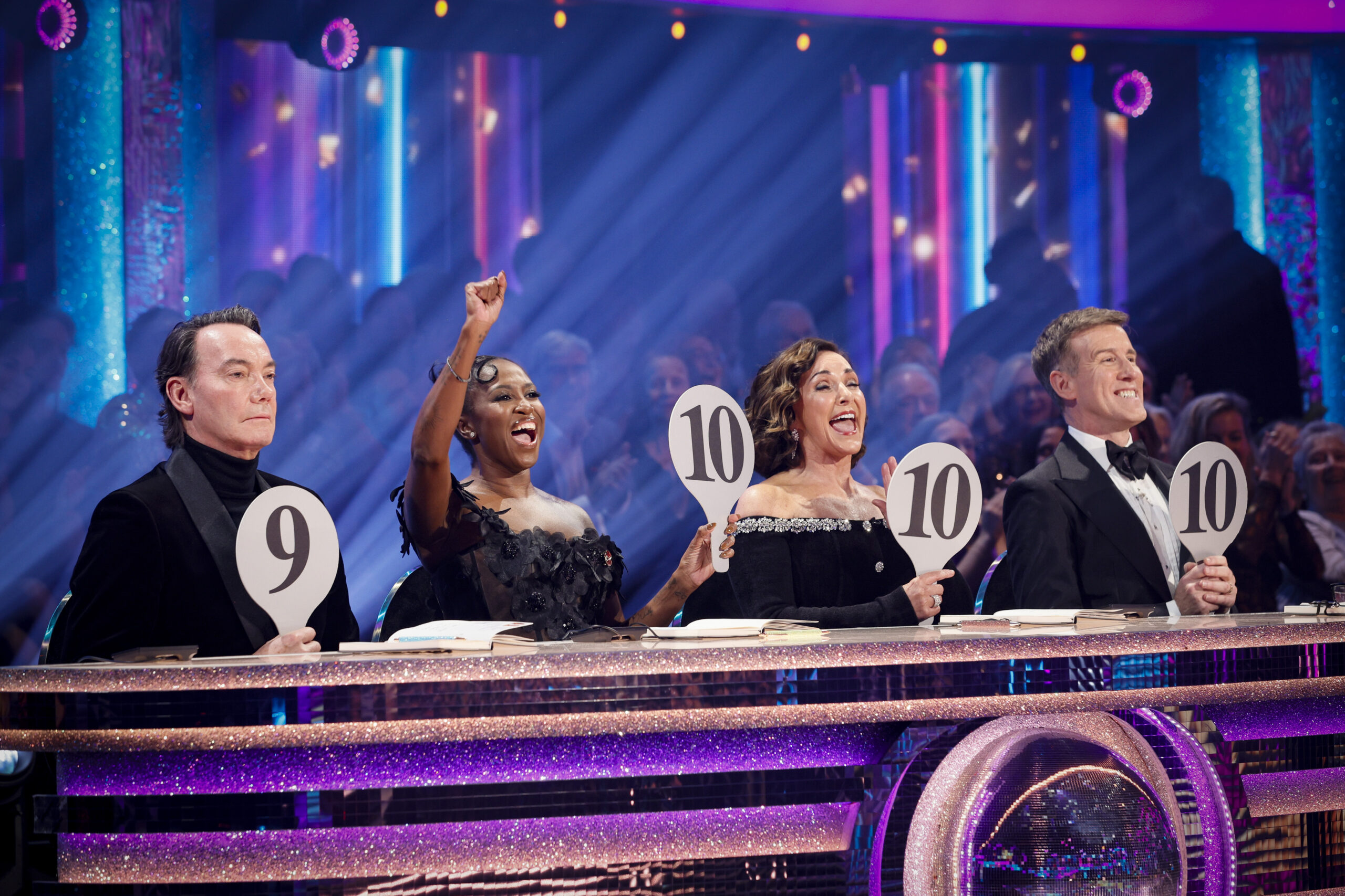The judges on Strictly