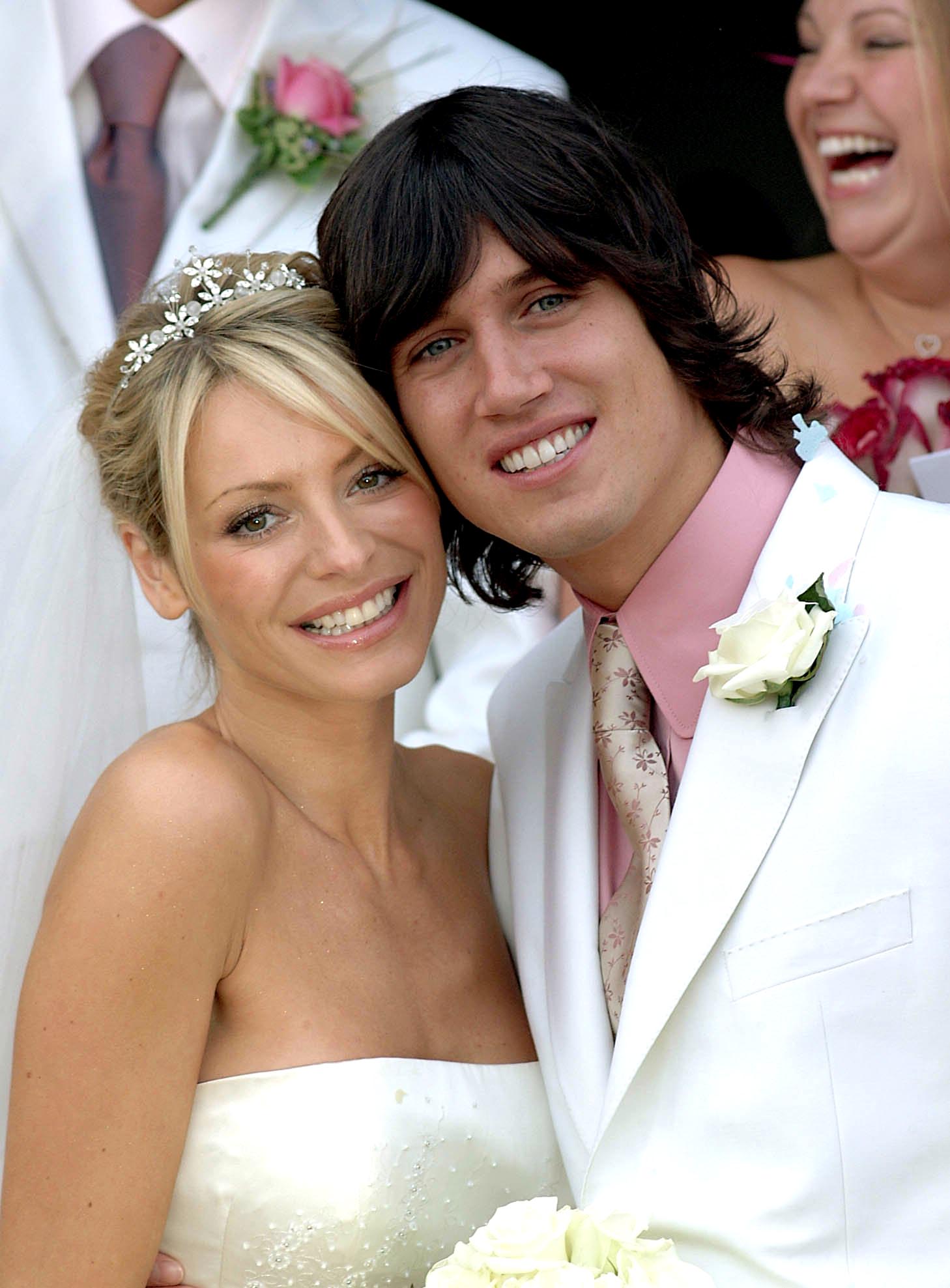 Tess Daly and Vernon Kay on their wedding day 