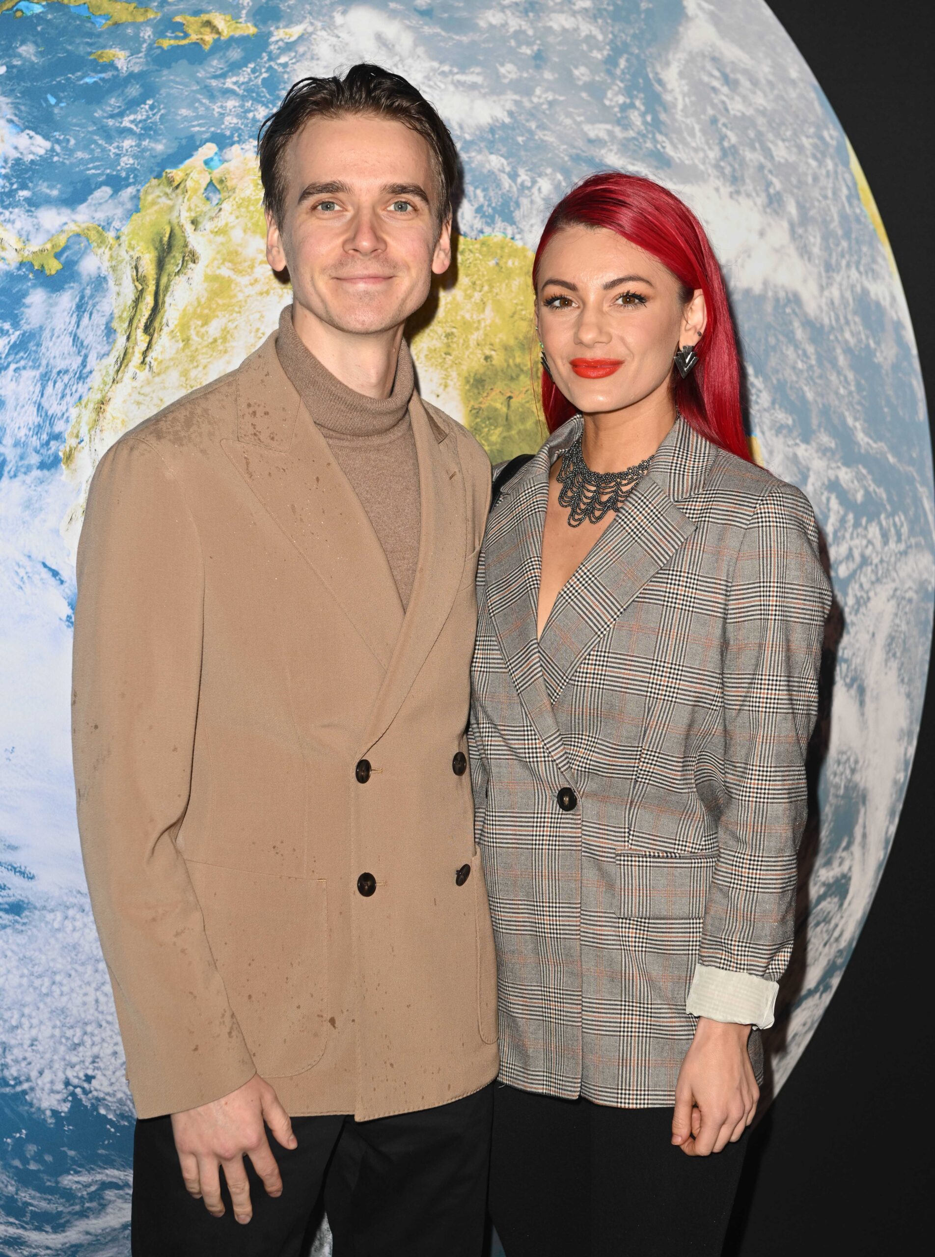 Dianne Buswell and Joe Sugg posing