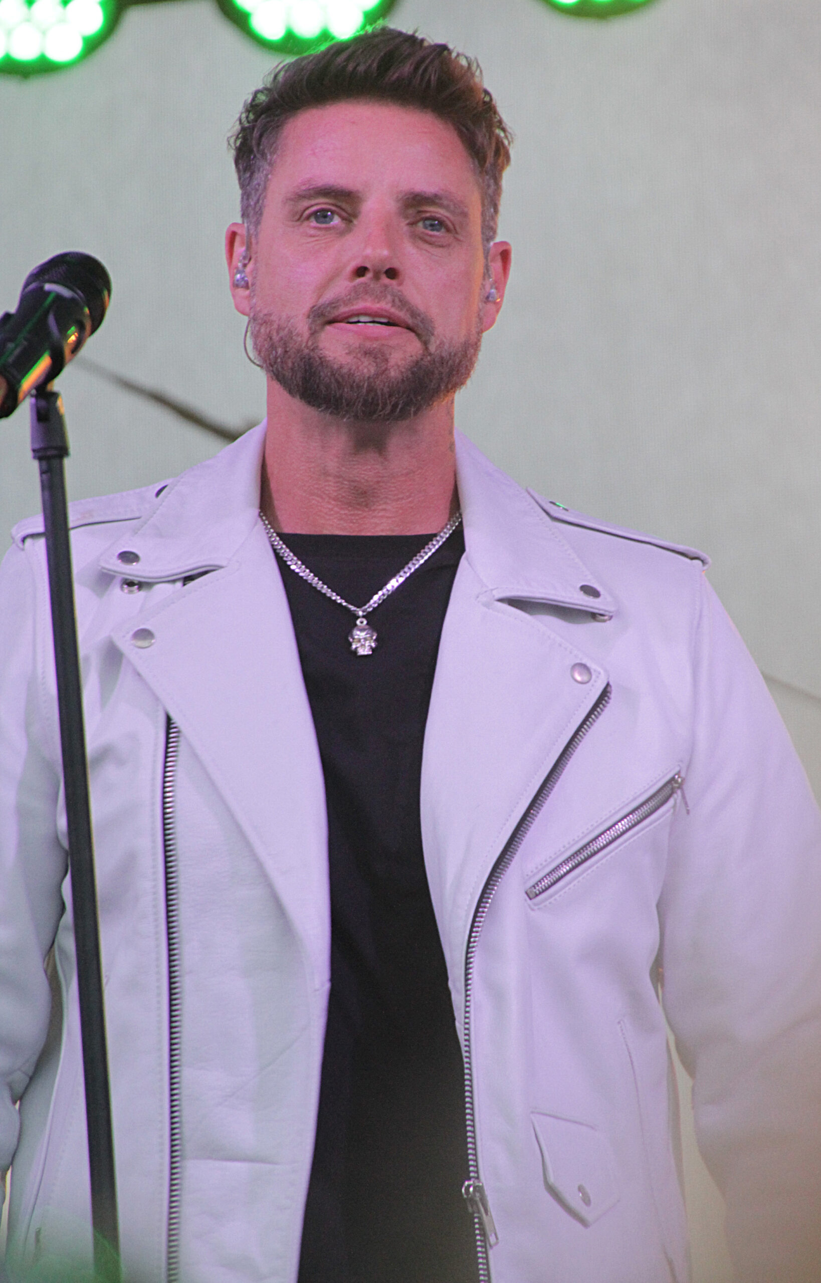 Keith Duffy performing on stage