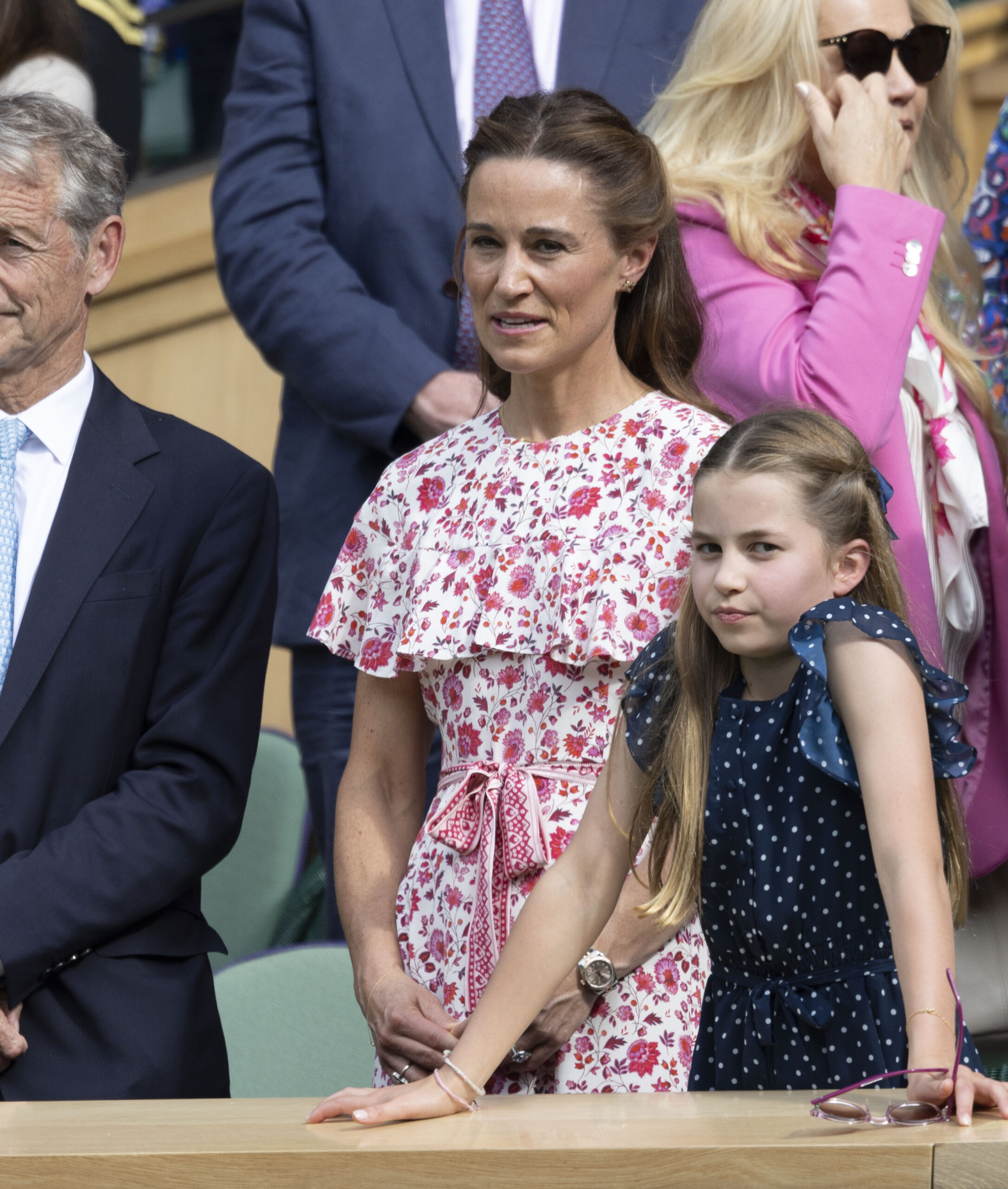 Pippa Middleton and Princess Charlotte at Wimbledon