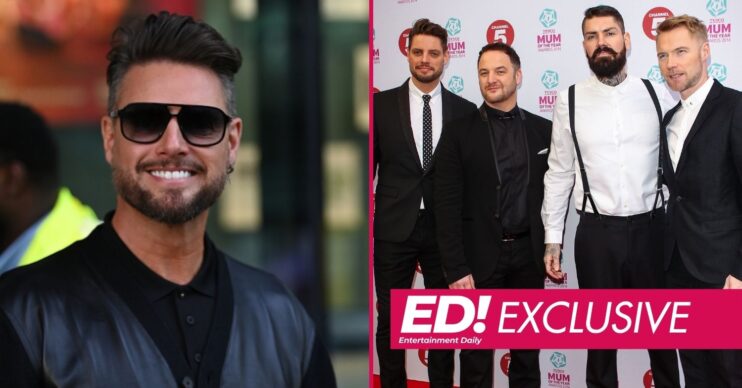 Keith Duffy smiling / Boyzone on the red carpet