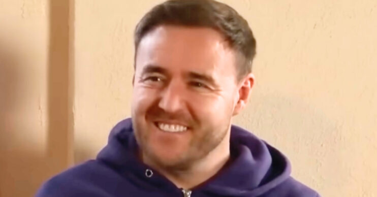 Coronation Street's Tyrone smiling