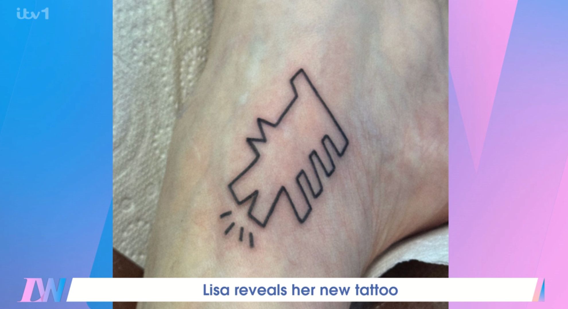 Lisa Riley's tattoo on Loose Women