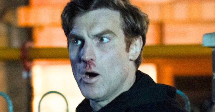 Coronation Street's Theo with bloody nose