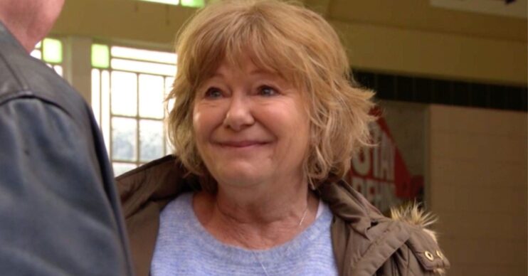 Julie saying goodbye to Phil in EastEnders