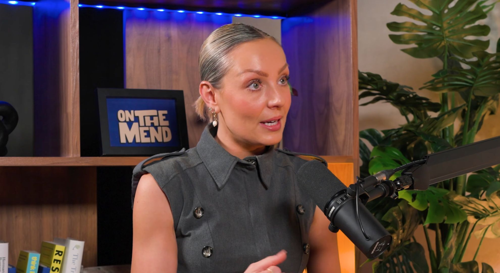 Amy Dowden on a podcast 