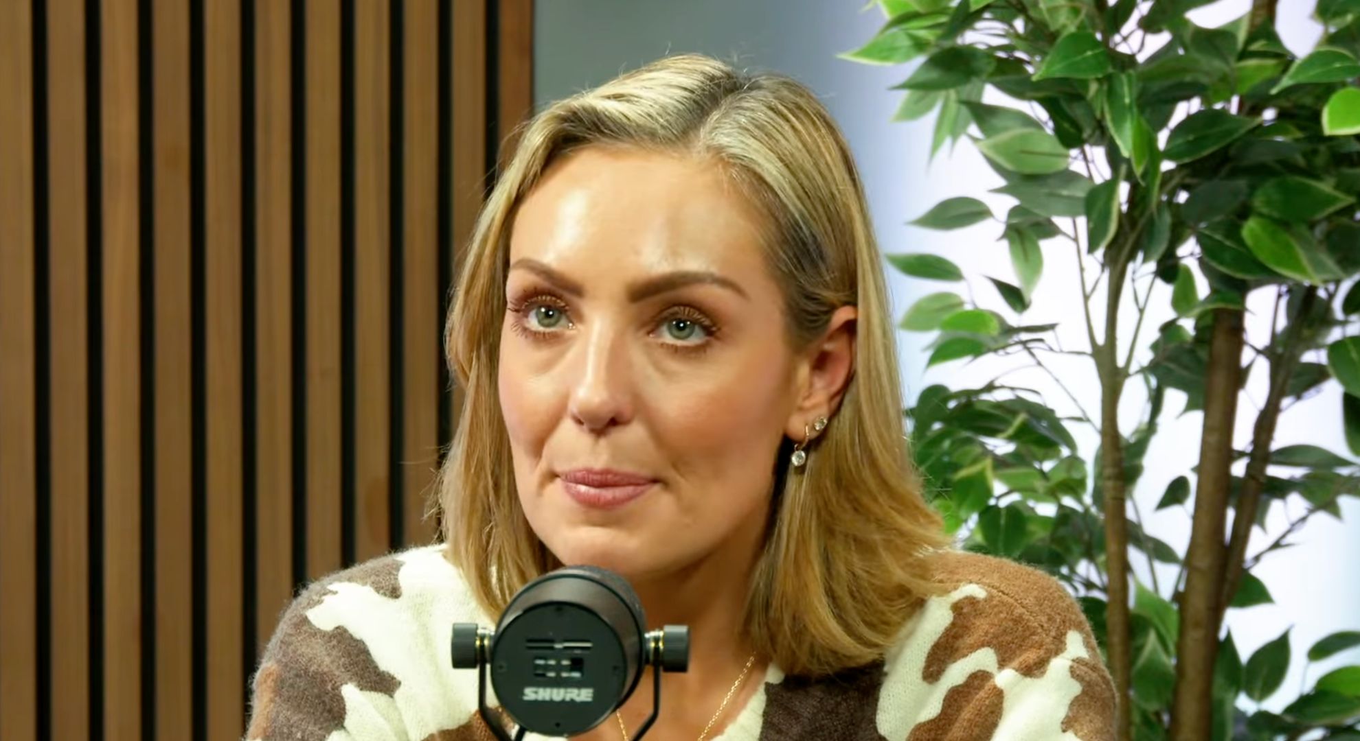 Amy Dowden on a podcast 