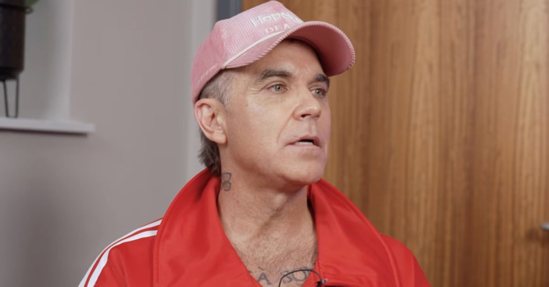 Robbie Williams on a podcast