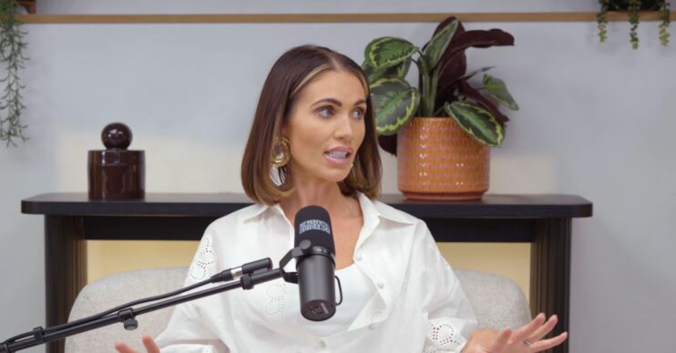 Amy Childs on a podcast